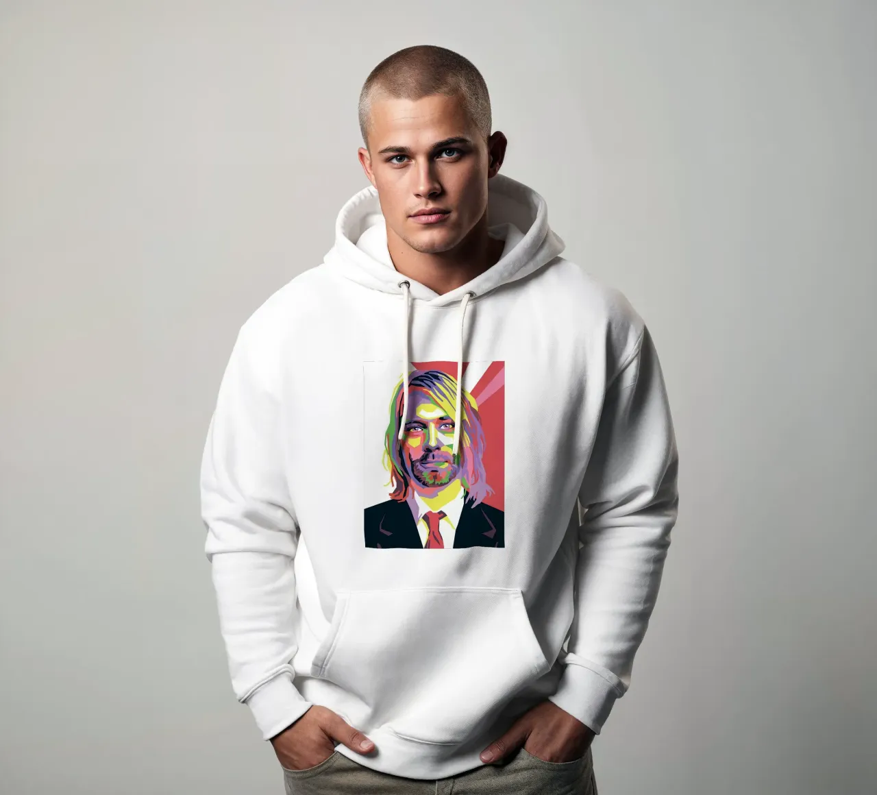 Kurt Cobain felpa con cappuccio da avissta