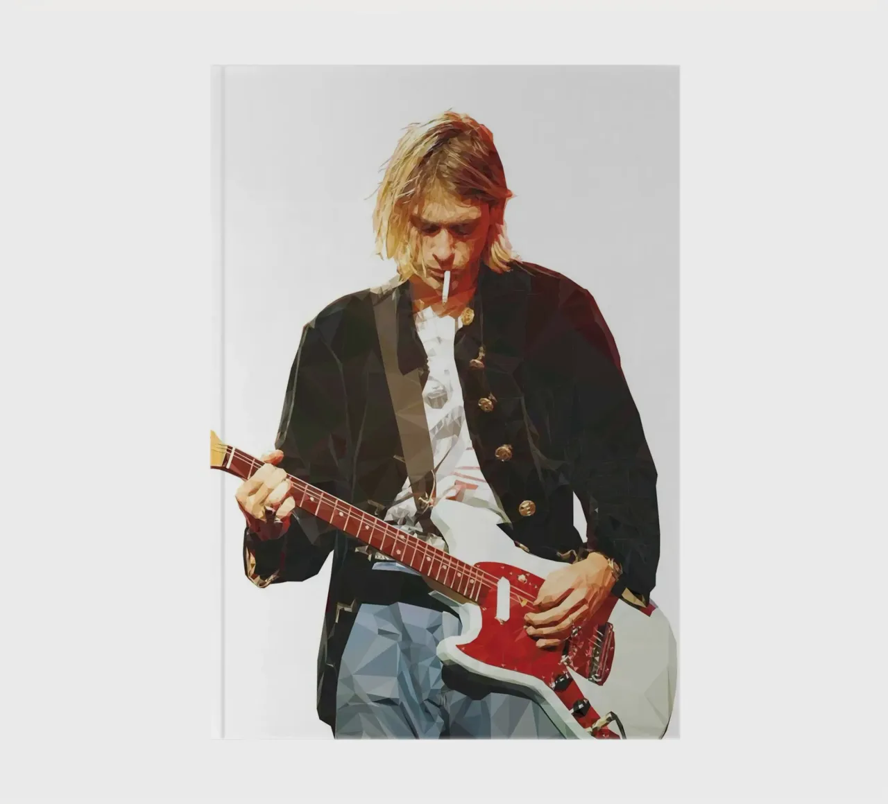 Kurt Cobain Play Guitar and Smoking notebook by avissta