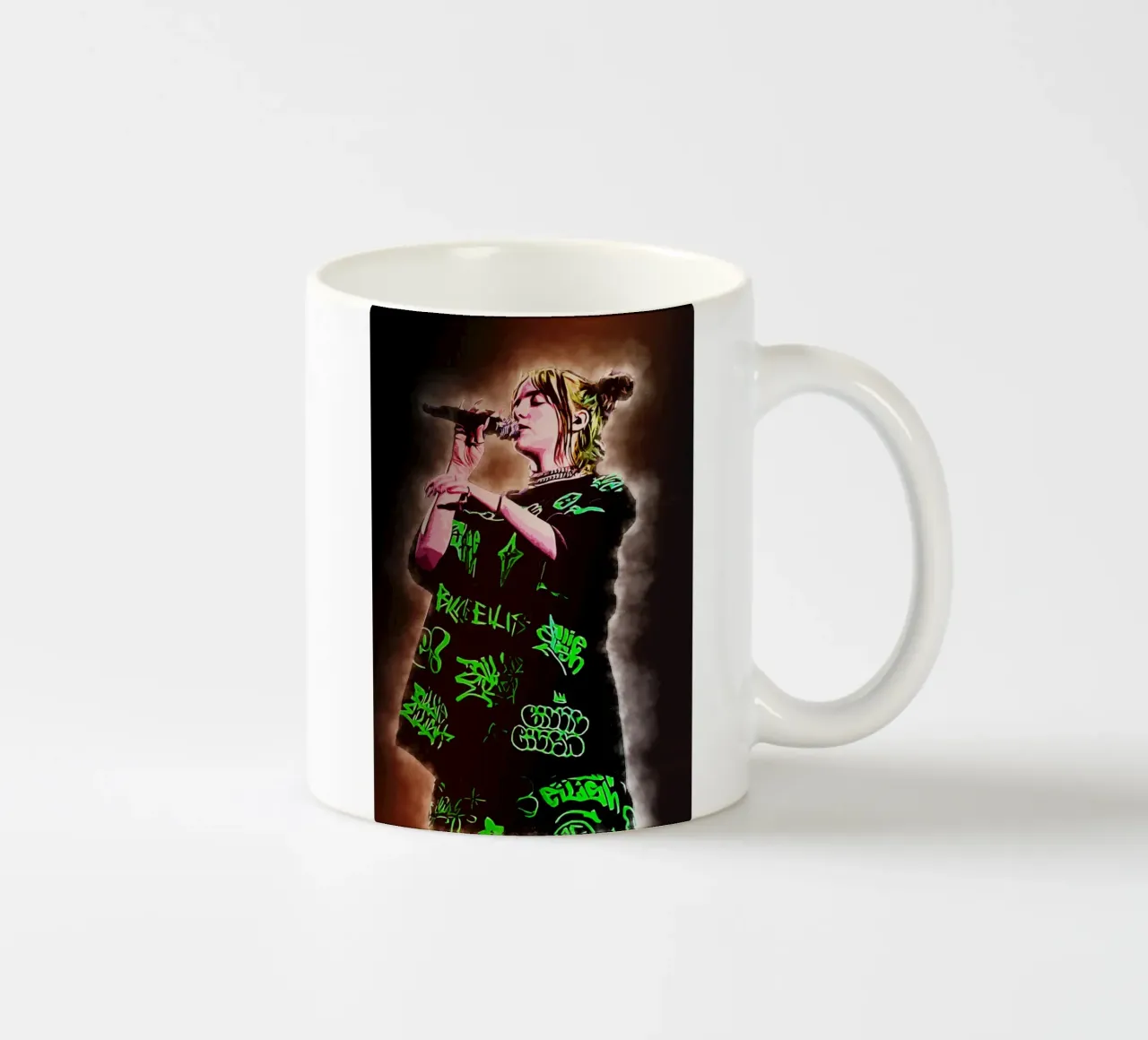 Arte di Billie Eilish tazza in ceramica da neonartroom