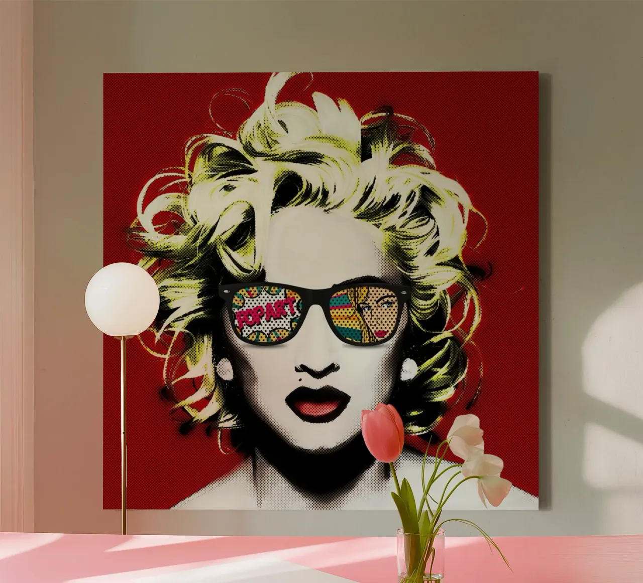 Madonna canvas met Baklijst van avissta