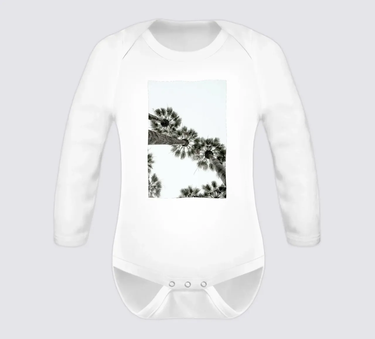 Desert Palm 02 long-sleeve baby romper by Shot By Clint