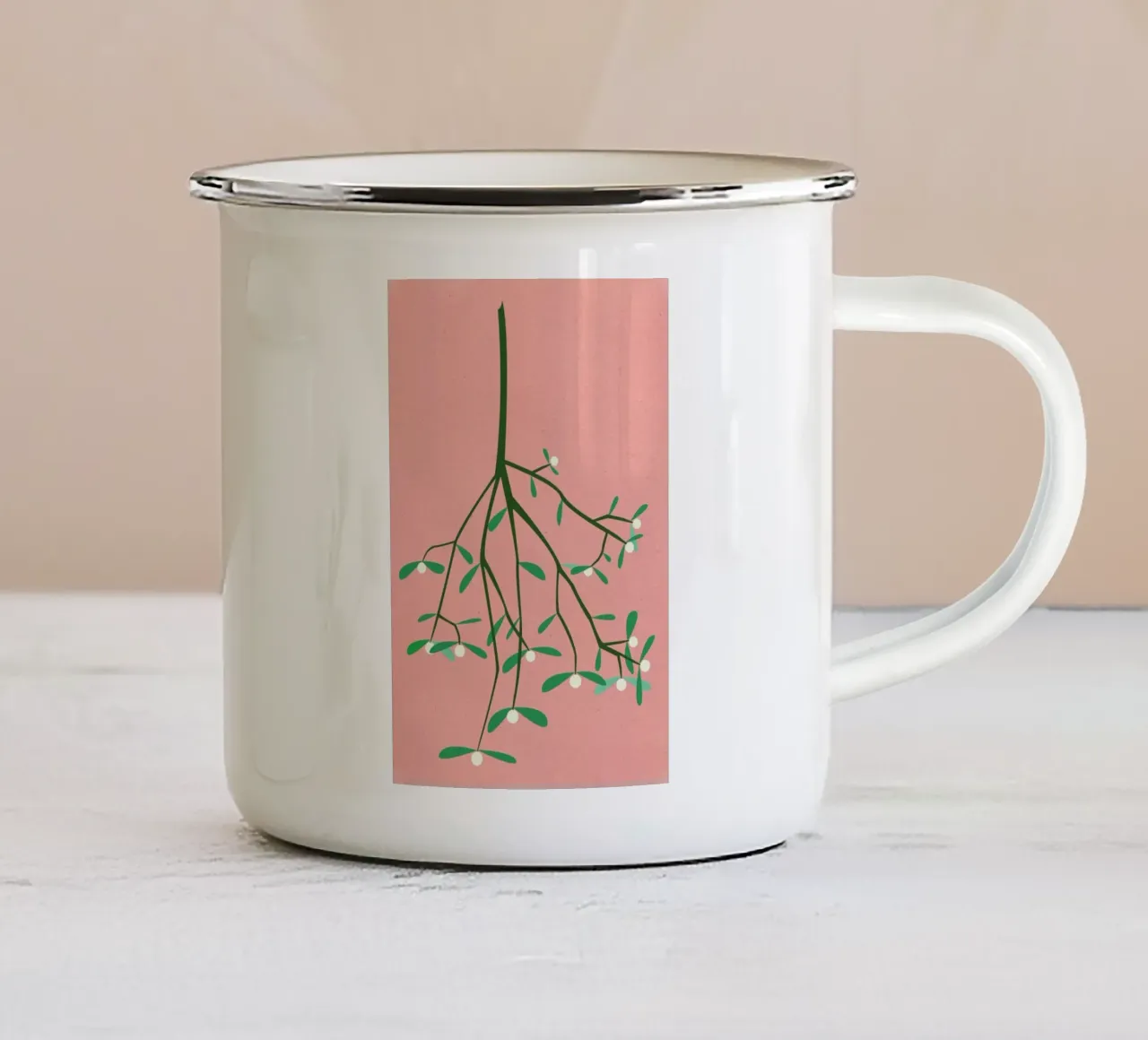 Mistletoe tazza in smalto da Rosi Feist