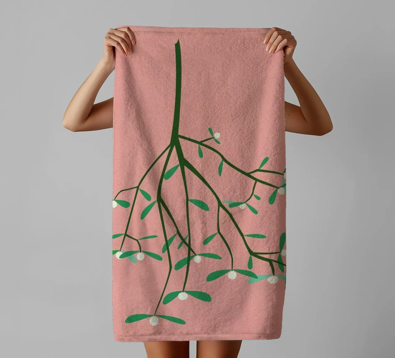 Mistletoe towel by Rosi Feist