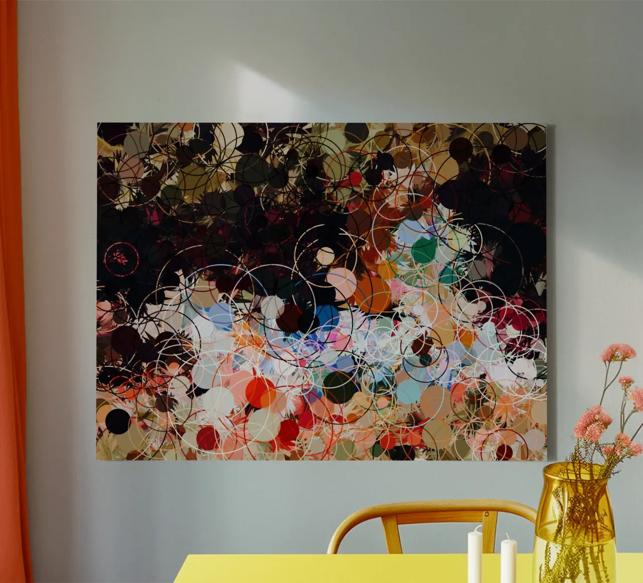 Contemporary Abstract canvas met Baklijst van Artsy Bessy