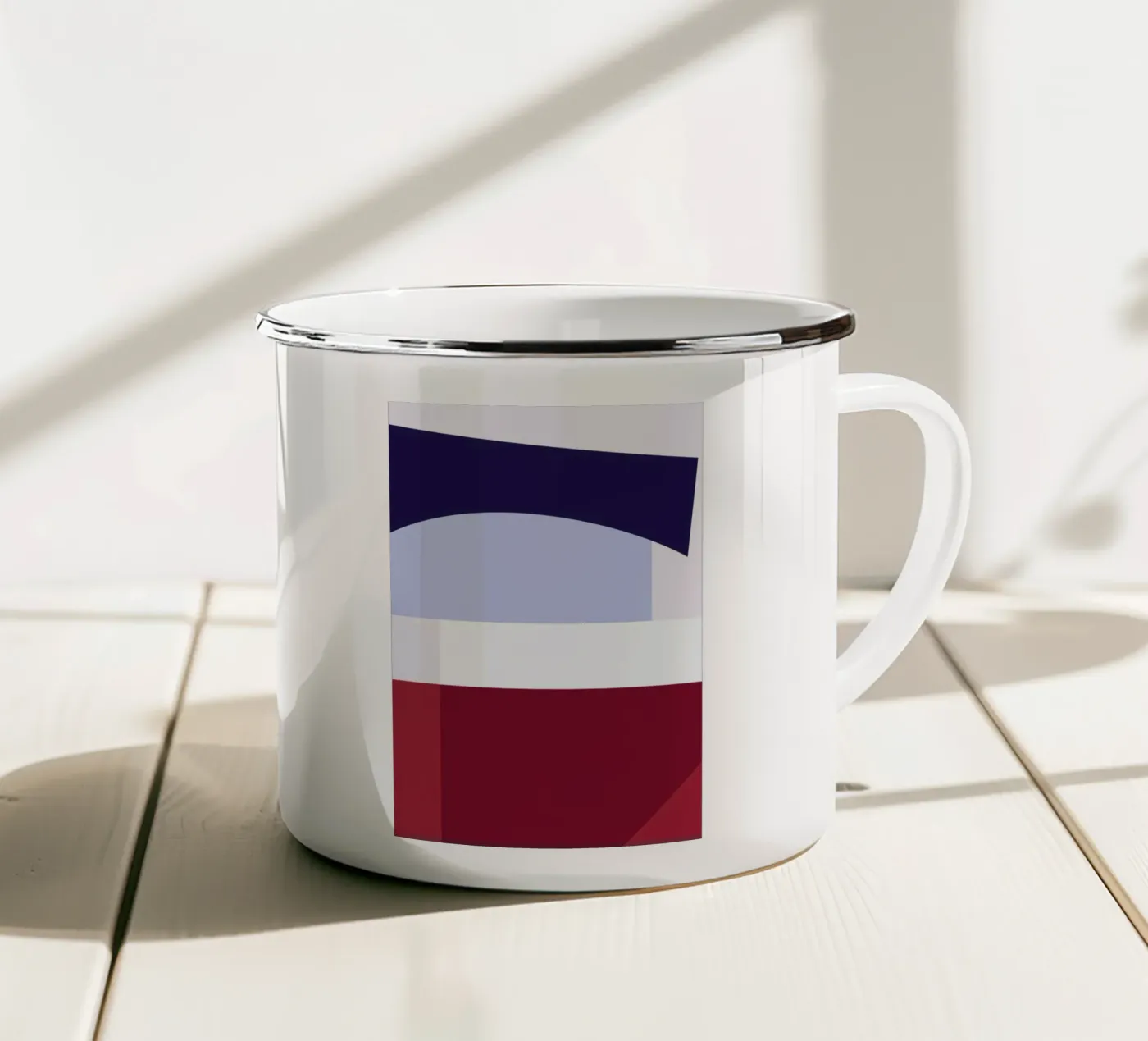 Structure 2 enamel mug by Jonathan Lawes