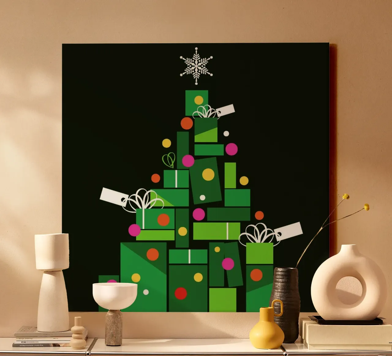 Tree Of Gifts tela con Cornice a cassetta da Bo Lundberg