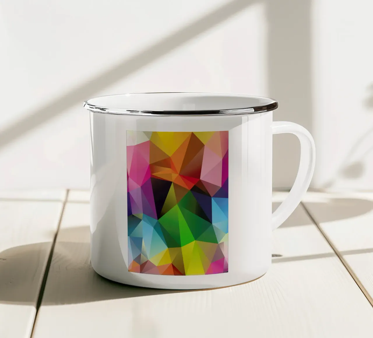 Geometric View mug en émail de Three Of The Possessed