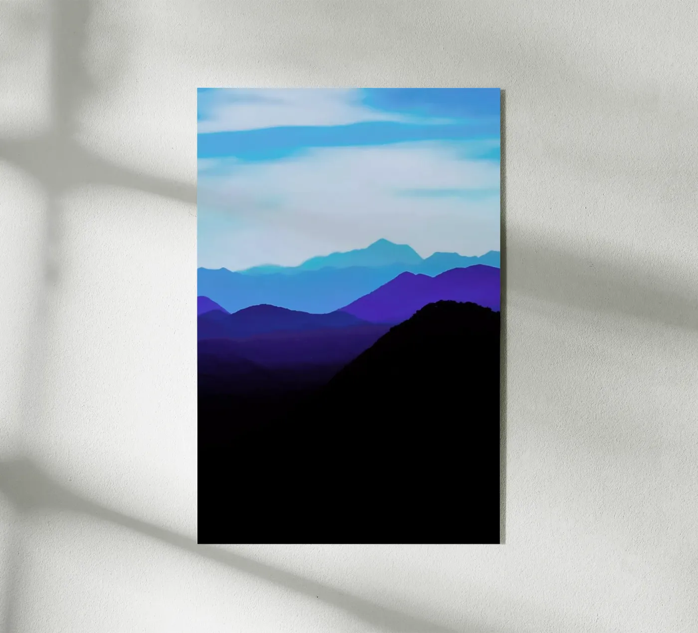 Blue Mountain Range acryl van Babett Schultze