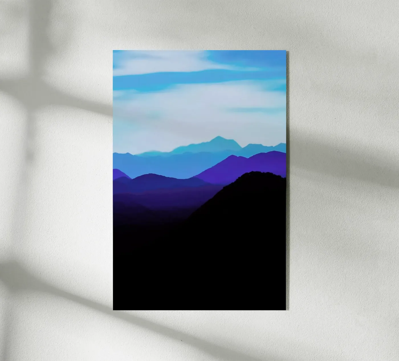 Blue Mountain Range Acryl-Glas von Babett Schultze