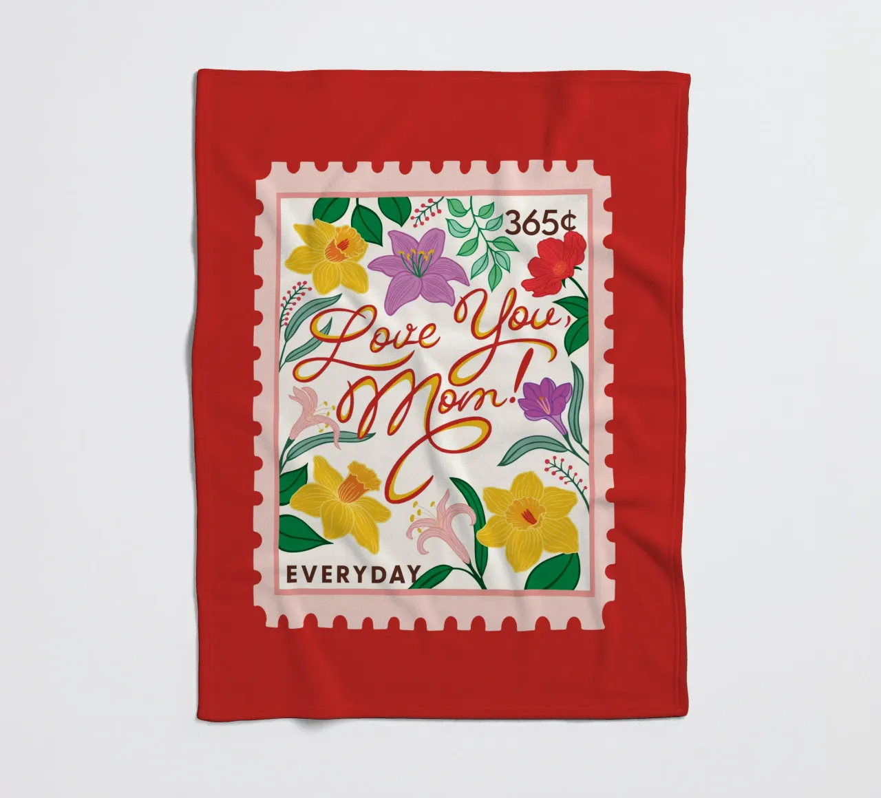 ¡Te quiero, mamá! - Colección 365 días manta de franela de easternspringco