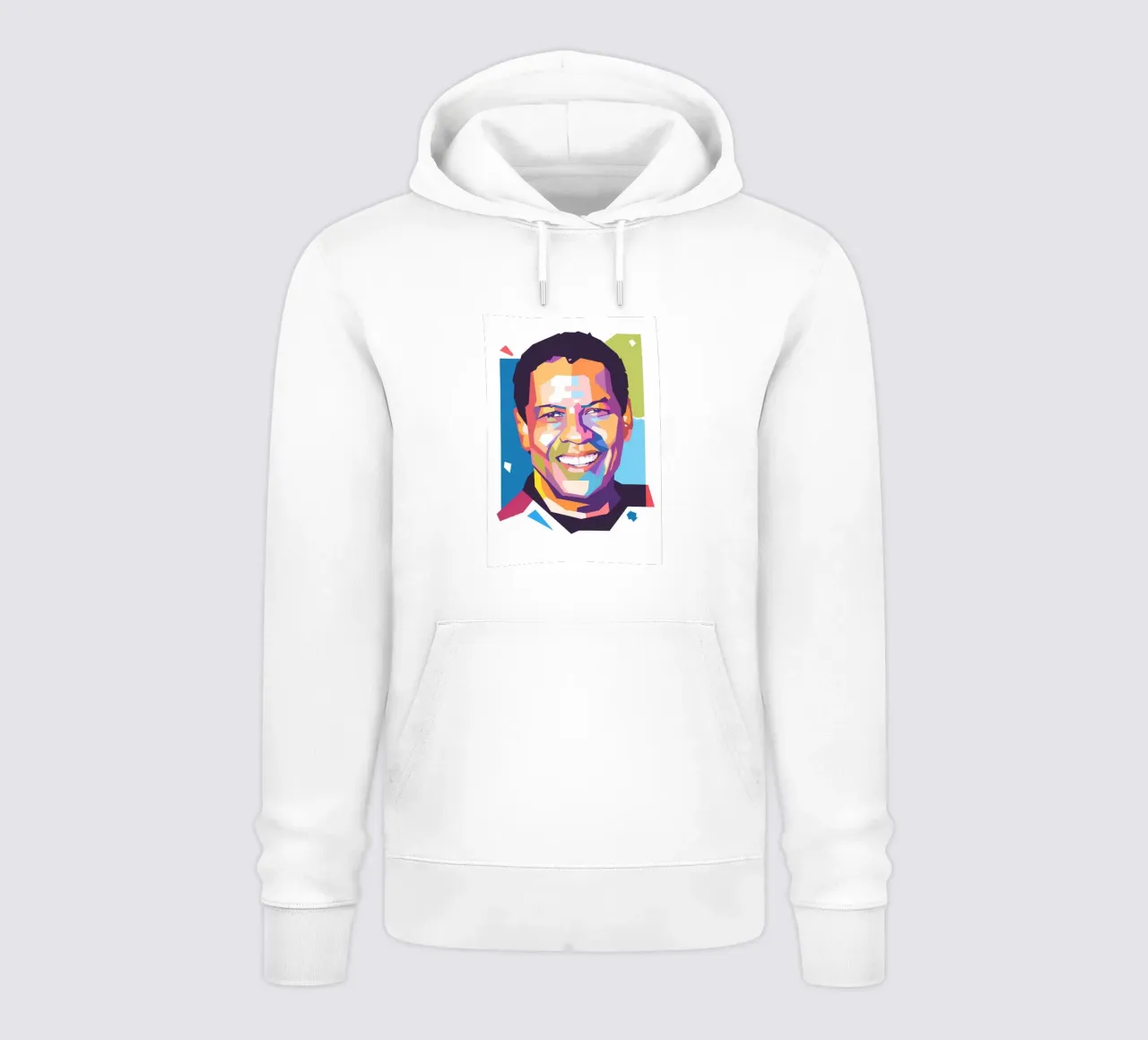 Ritratto pop art di Danzel Washington felpa con cappuccio da Hantamrata