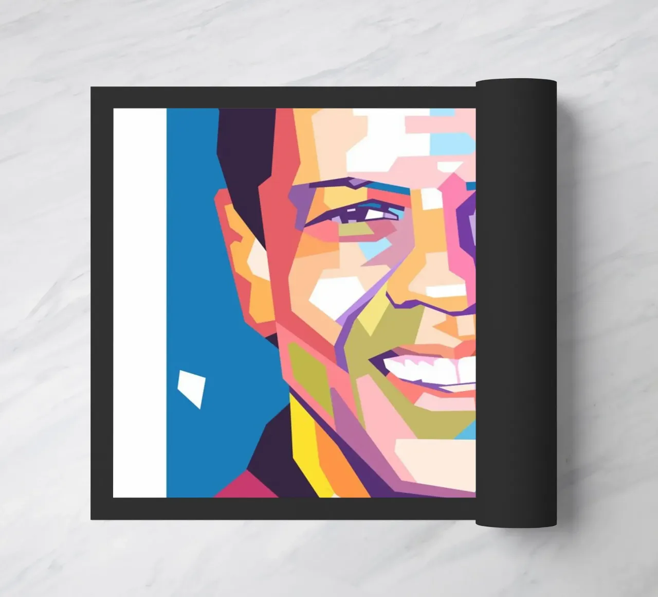 Ritratto pop art di Danzel Washington zerbino da Hantamrata