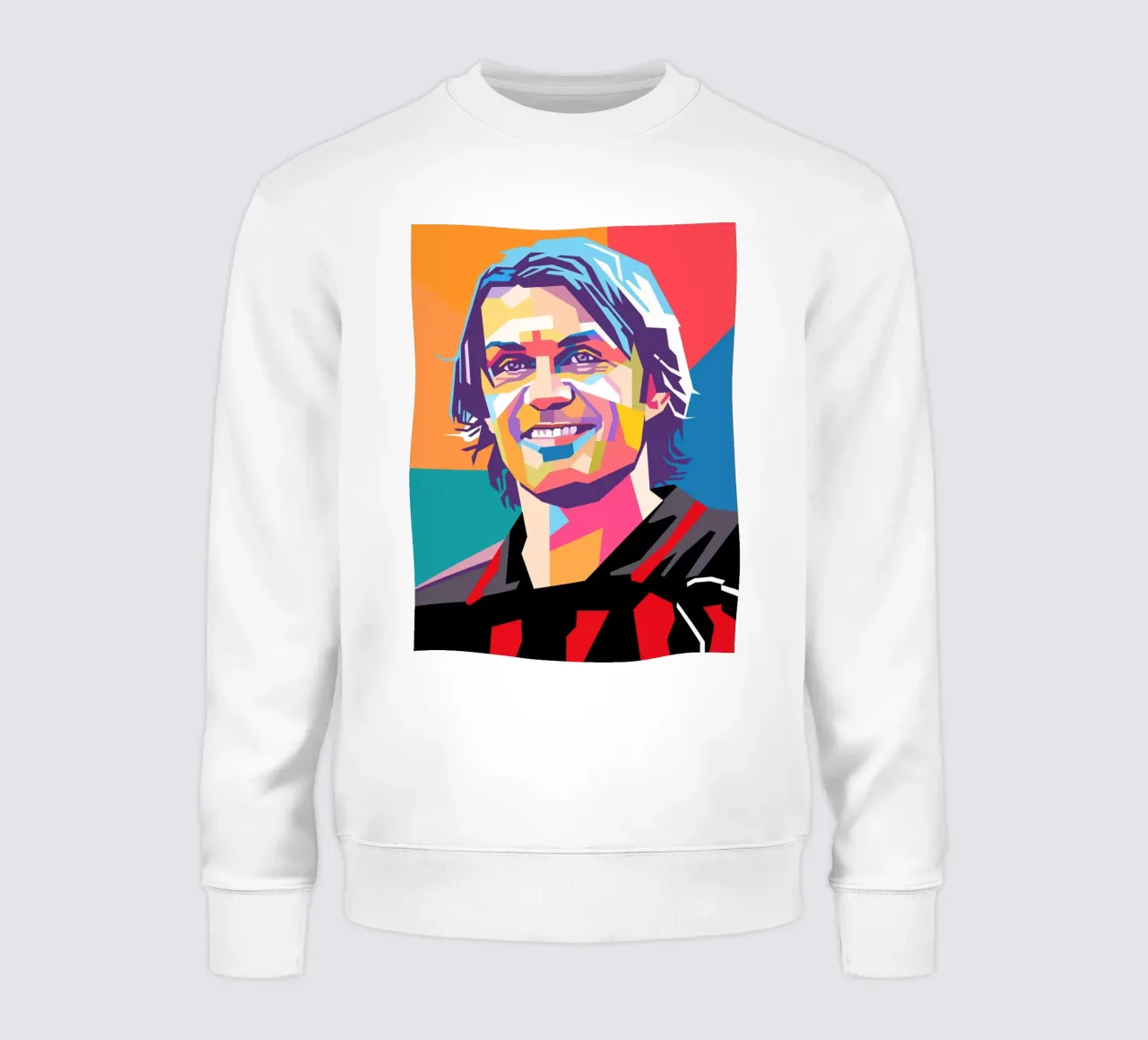 Paolo Maldini pop art portrait felpa da Hantamrata