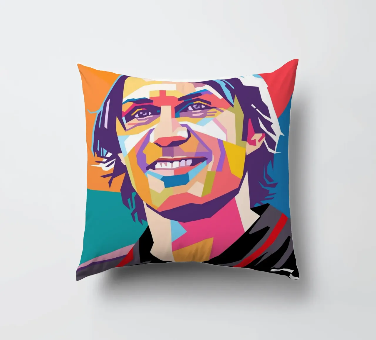 Paolo Maldini pop art portrait cuscino da Hantamrata