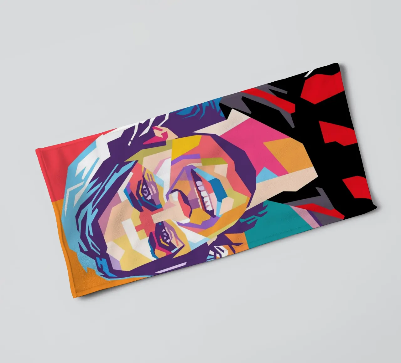 Paolo Maldini pop art portrait asciugamano da bagno da Hantamrata