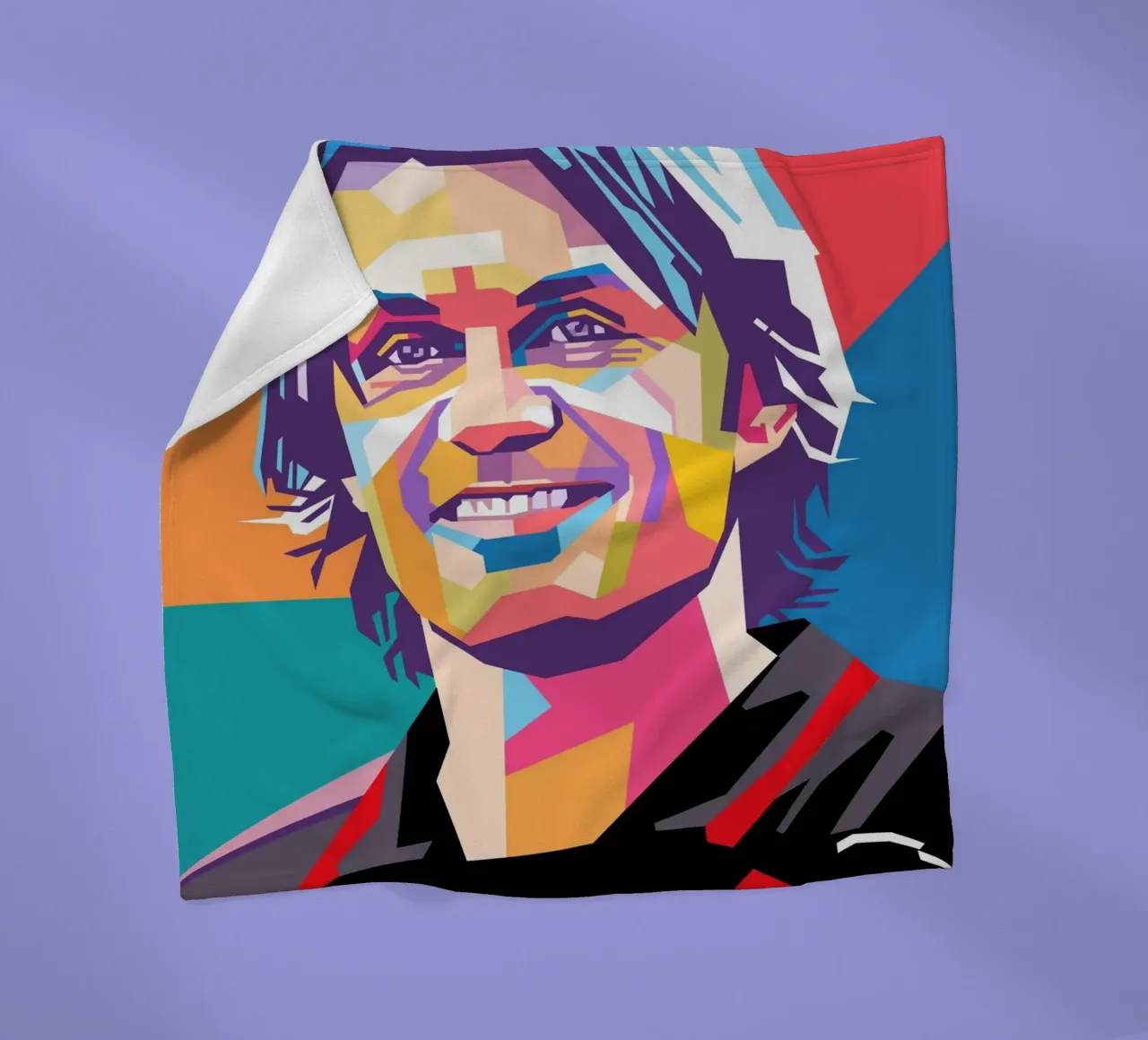 Paolo Maldini pop art portrait coperta in pile da Hantamrata