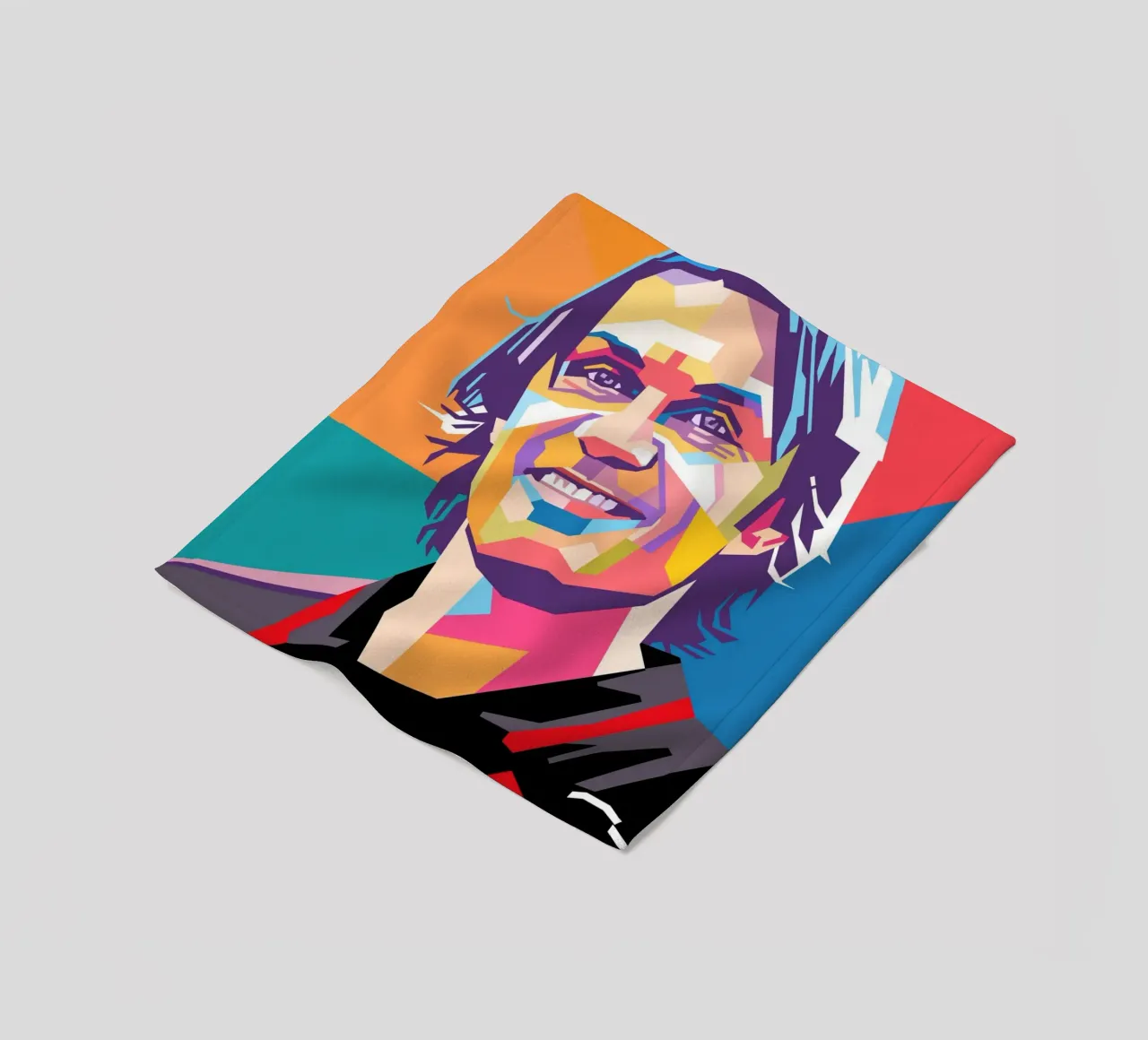 Paolo Maldini pop art portrait coperta in pile da Hantamrata
