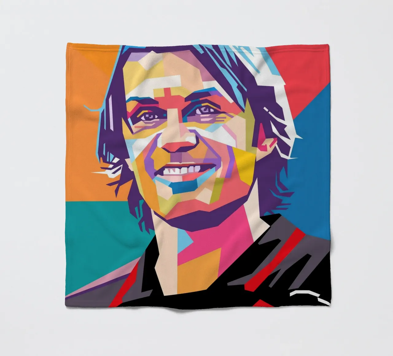 Paolo Maldini pop art portrait coperta in pile da Hantamrata