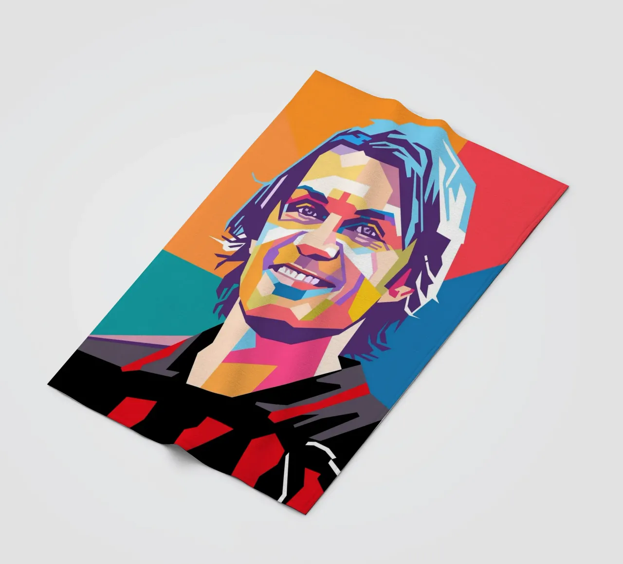 Paolo Maldini pop art portrait coperta in pile da Hantamrata