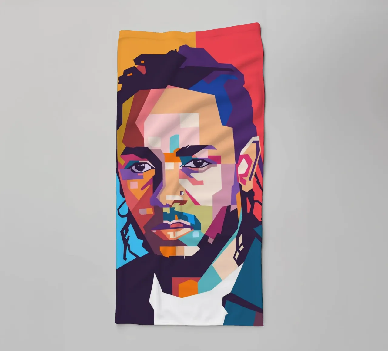 Kendrick Lamar pop art portrait towel by Hantamrata