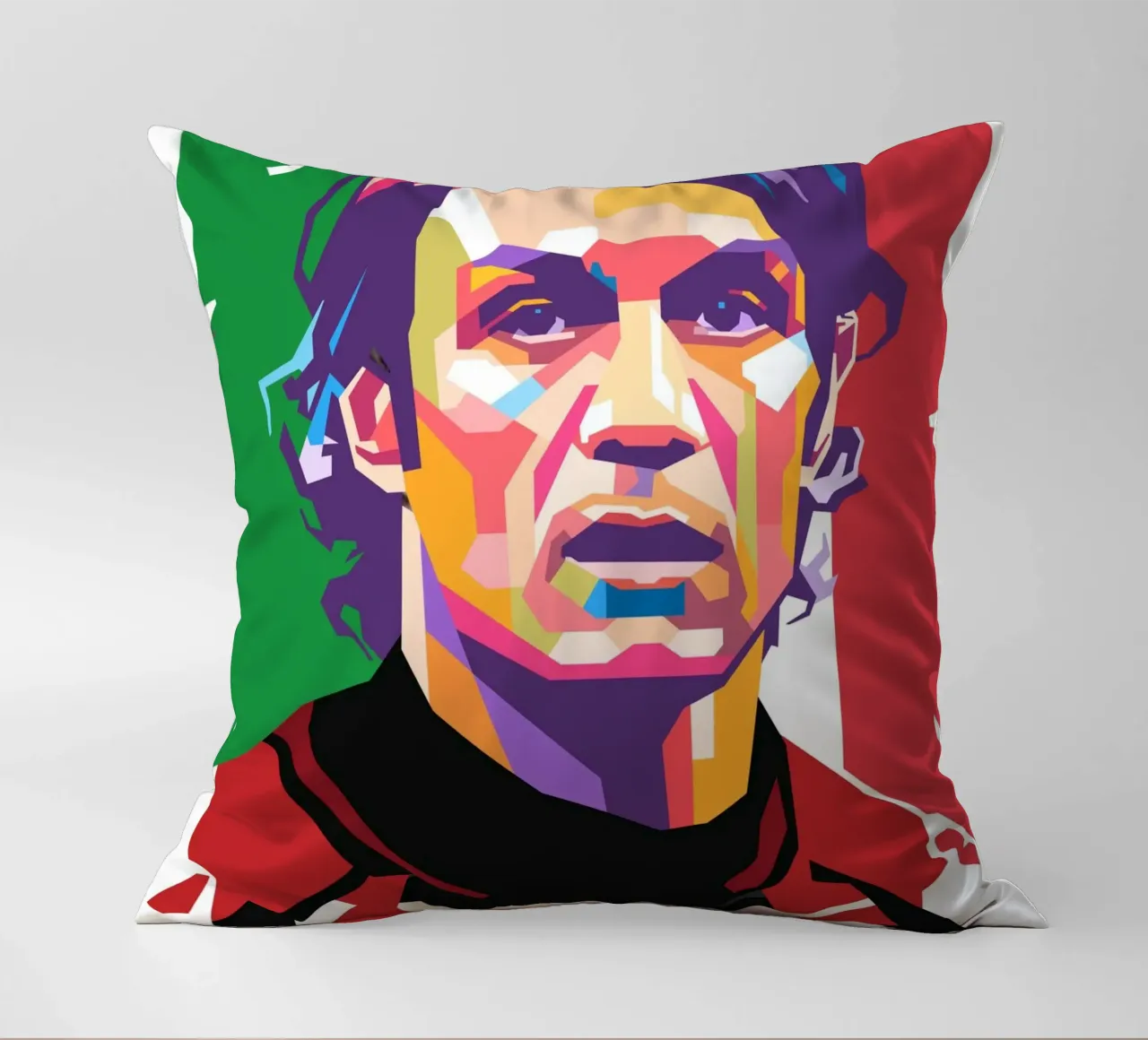 Ritratto pop art di Maldini cuscino da Hantamrata