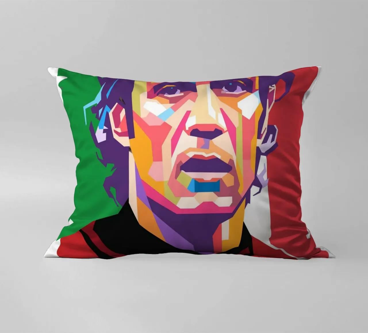 Ritratto pop art di Maldini cuscino da Hantamrata