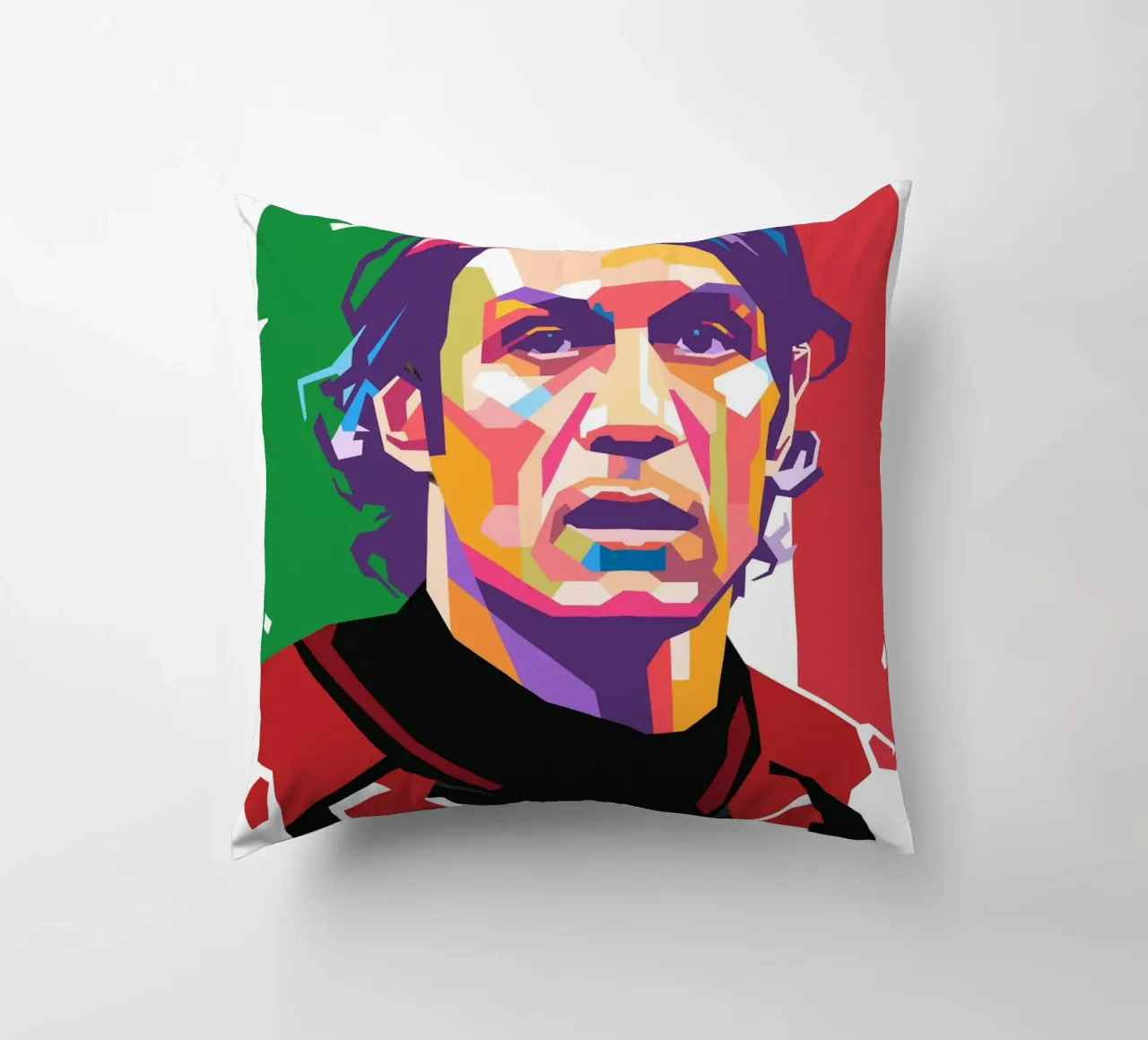 Ritratto pop art di Maldini cuscino da Hantamrata