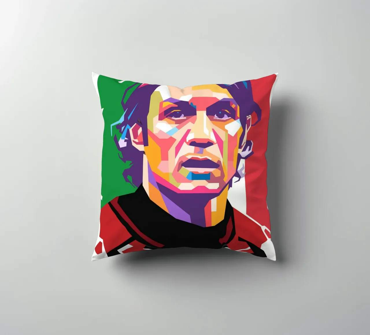 Ritratto pop art di Maldini cuscino da Hantamrata