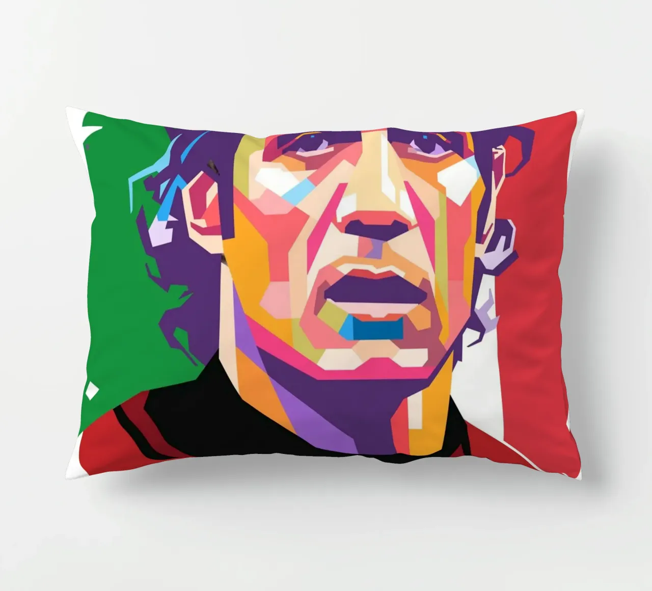 Ritratto pop art di Maldini cuscino da Hantamrata