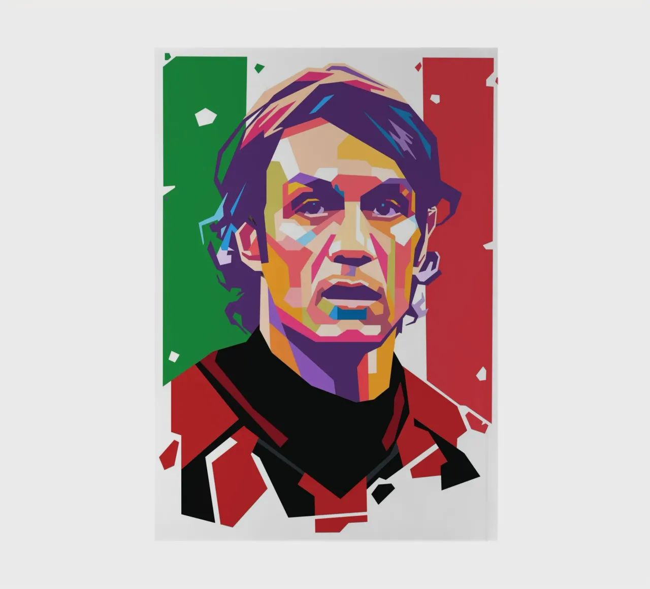 Maldini pop art portrait notebook by Hantamrata