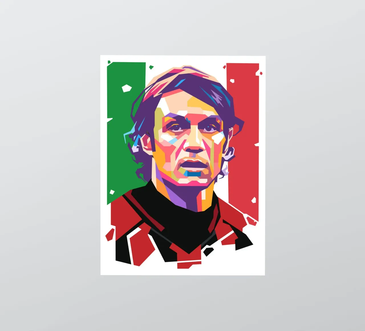 Maldini pop art portrait sticker by Hantamrata
