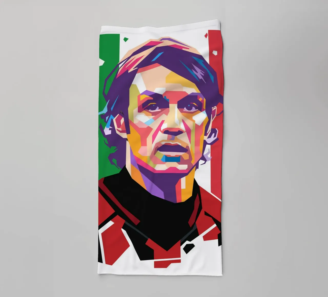 Ritratto pop art di Maldini asciugamano da bagno da Hantamrata