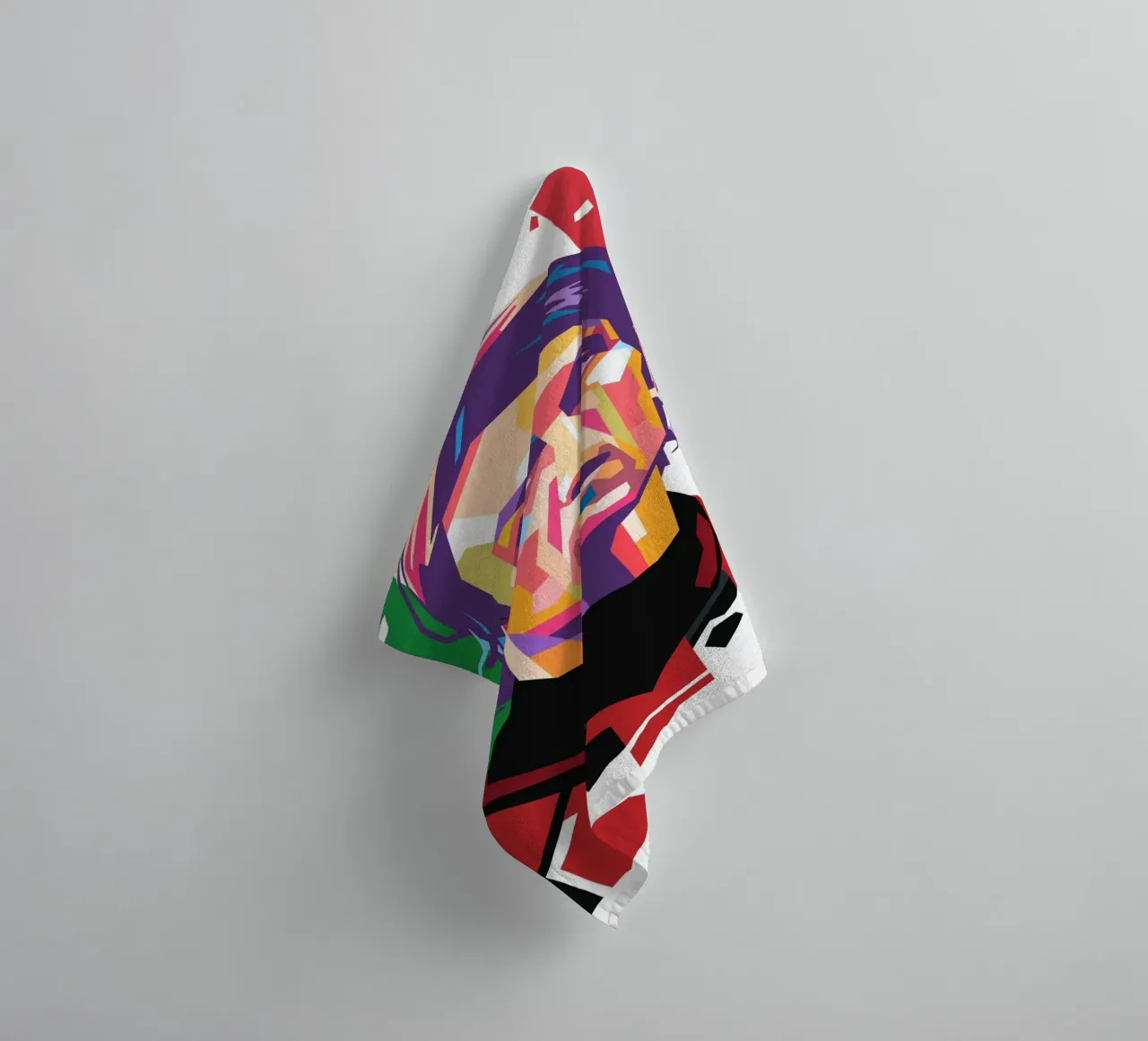 Ritratto pop art di Maldini asciugamano da bagno da Hantamrata