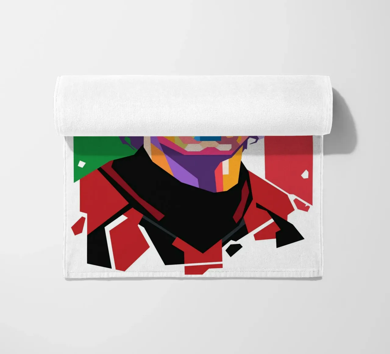Maldini pop art portrait beach towel by Hantamrata