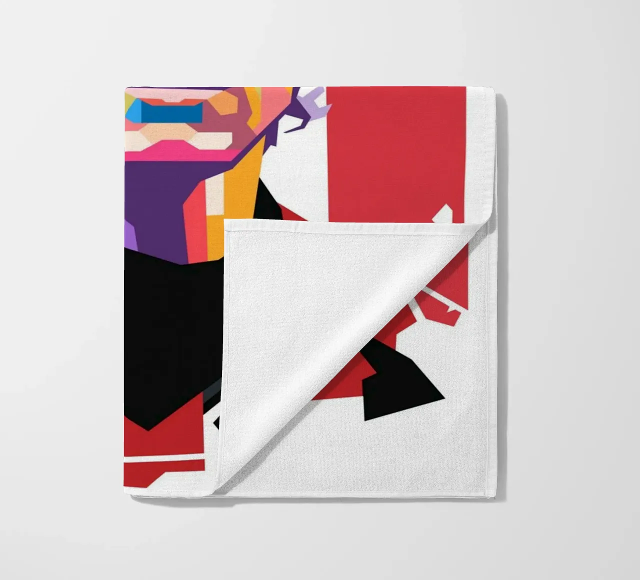 Maldini pop art portrait beach towel by Hantamrata