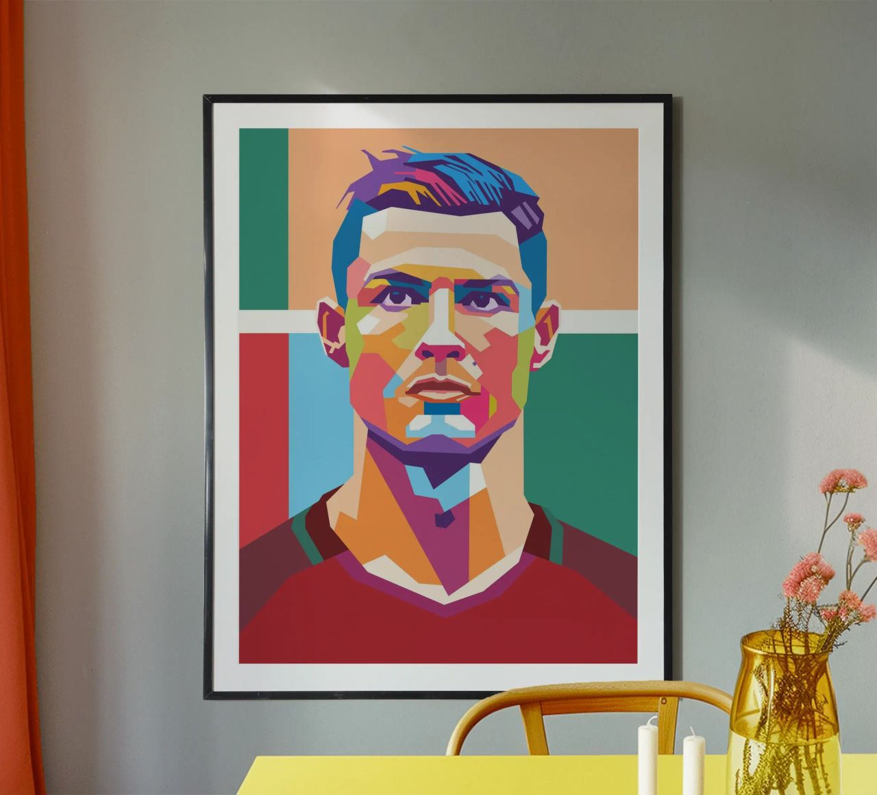 Christiano Ronaldo Pop-Art-Porträt Poster von Hantamrata
