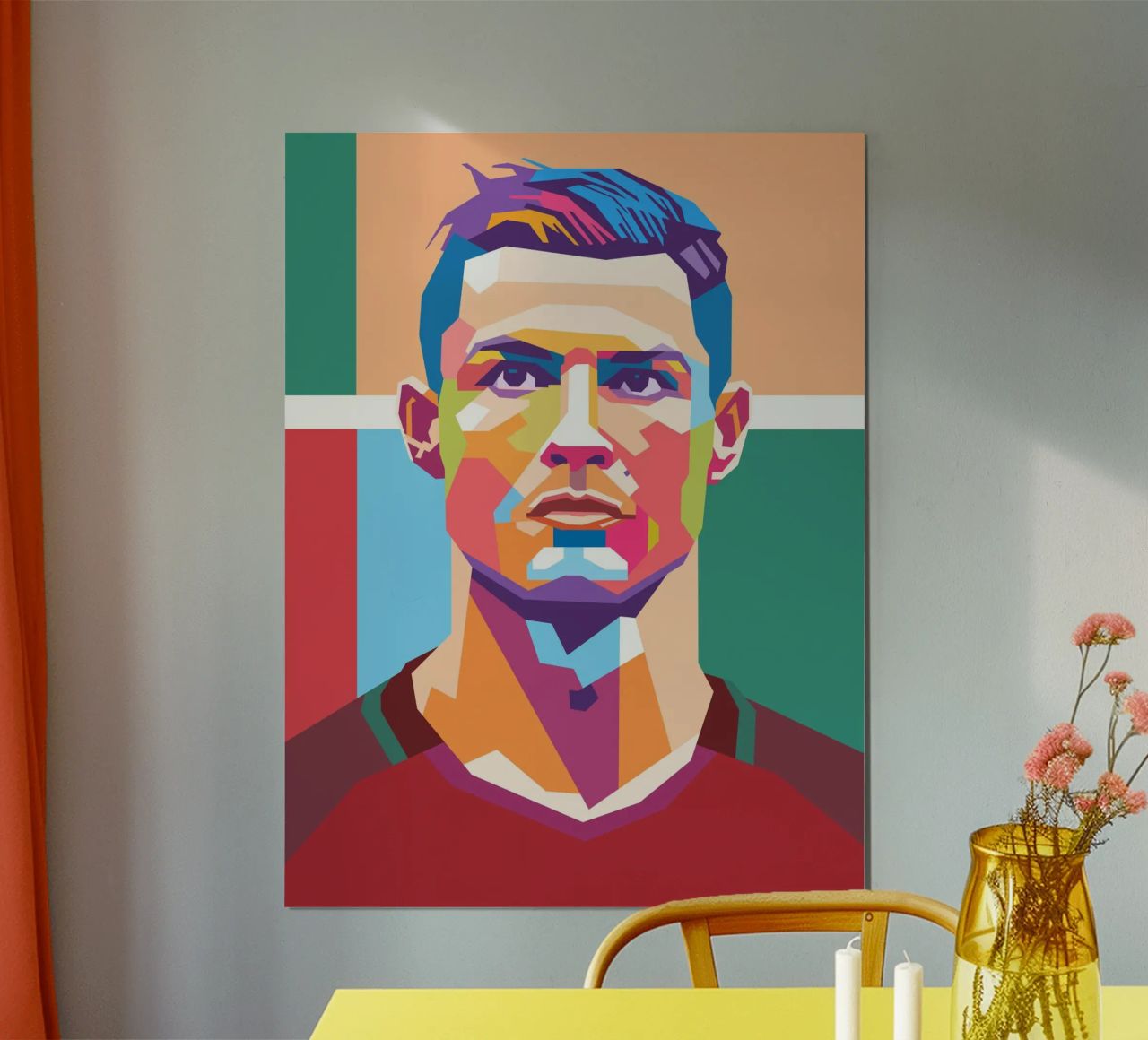 Christiano Ronaldo Pop-Art-Porträt Poster von Hantamrata