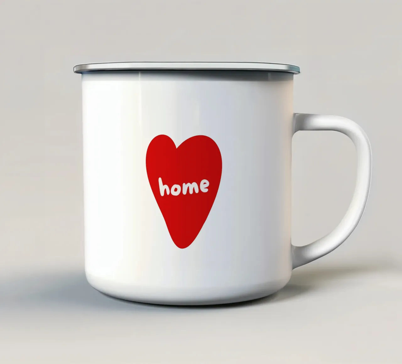 Home - Dove batte il cuore tazza in smalto da QuooodZ by MooodzArt