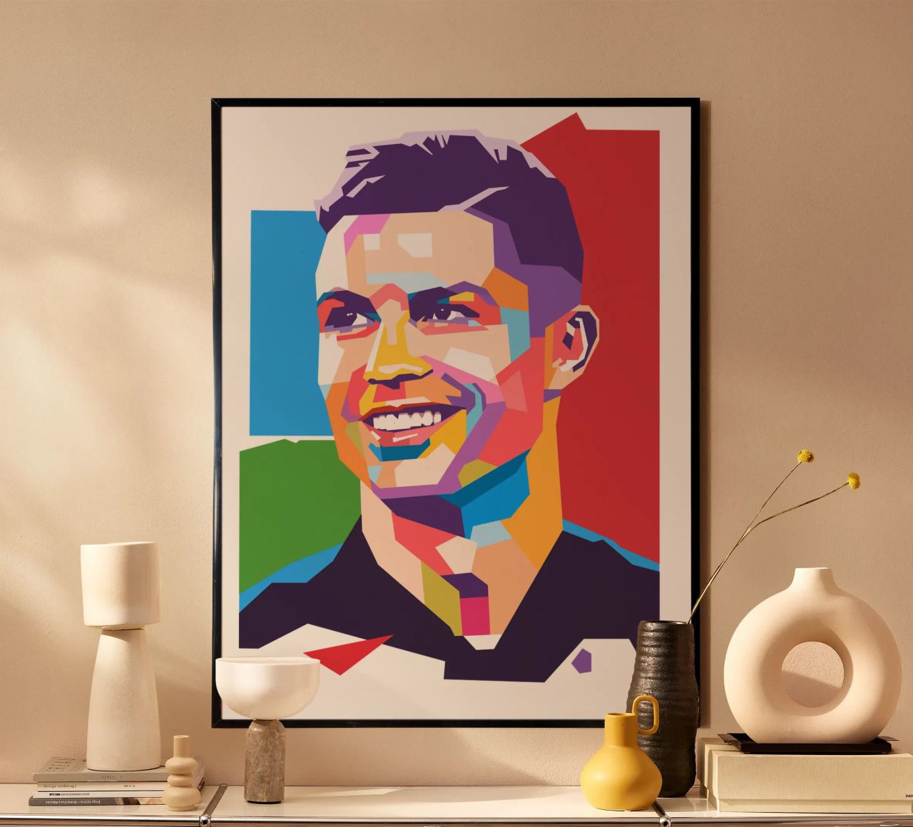 Christiano Ronaldo WPAP Kunststil Poster von Hantamrata