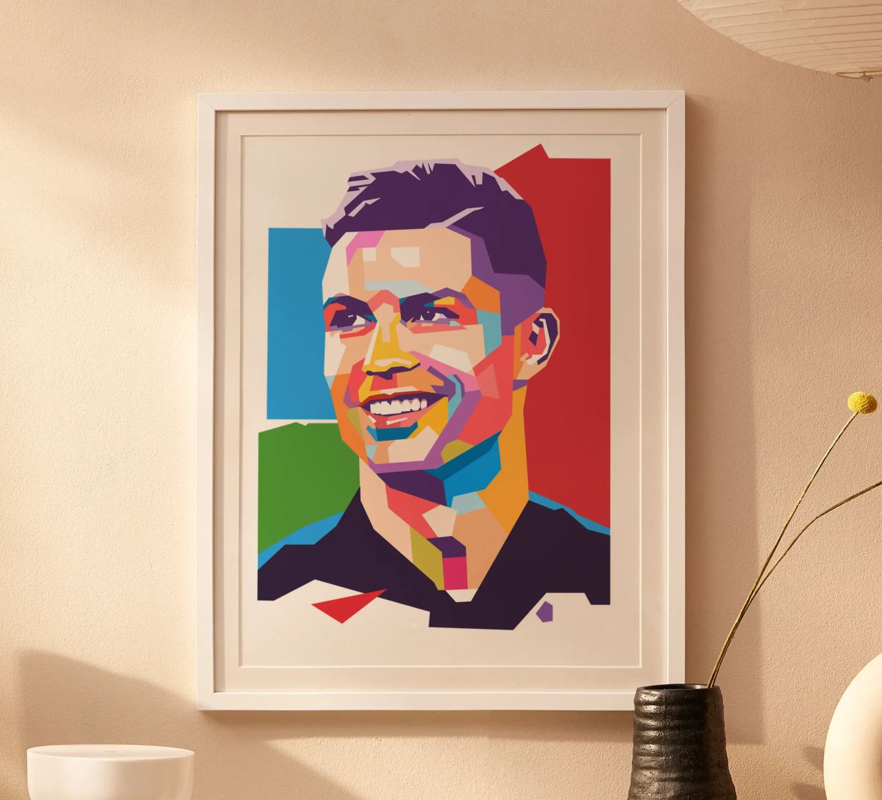 Christiano Ronaldo WPAP Kunststil Poster von Hantamrata
