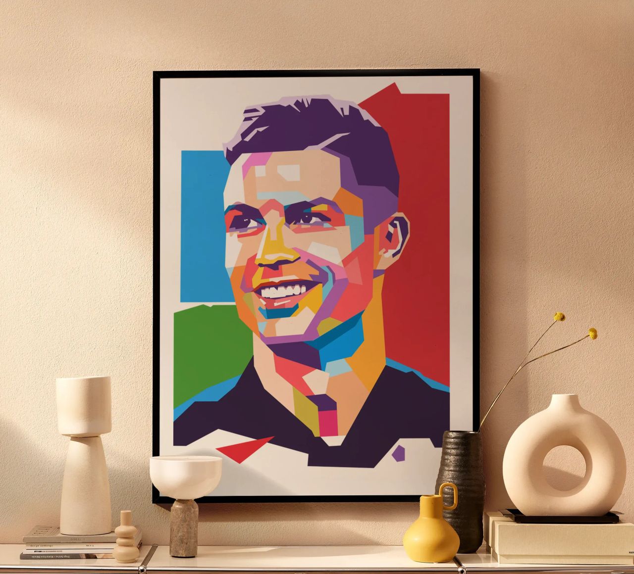 Christiano Ronaldo WPAP Kunststil Poster von Hantamrata
