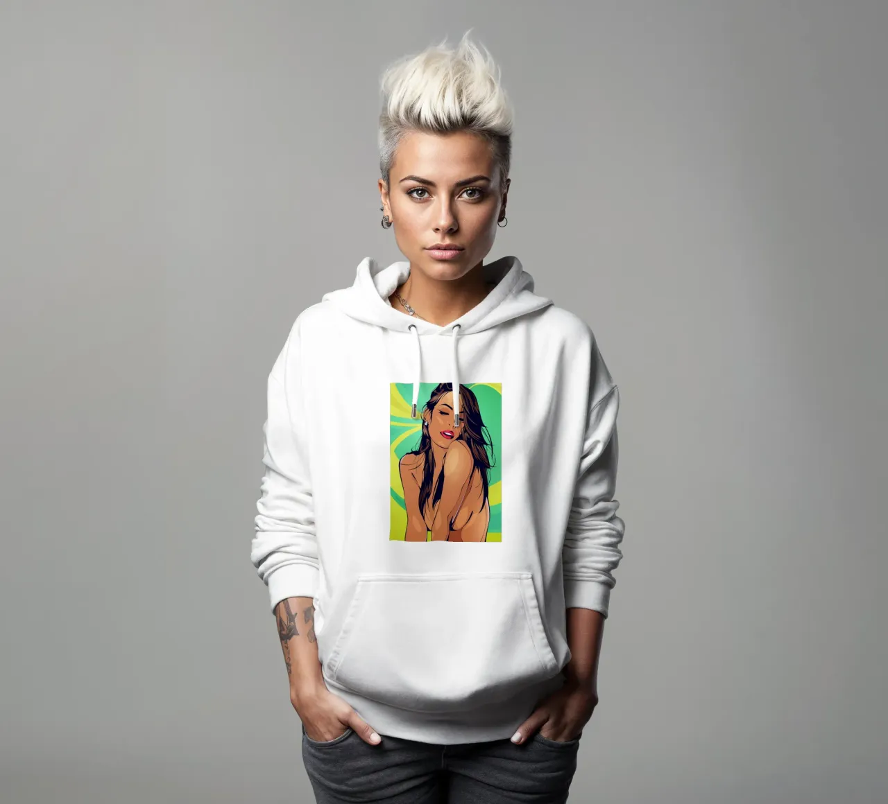 Vector girl felpa con cappuccio da nabakumov
