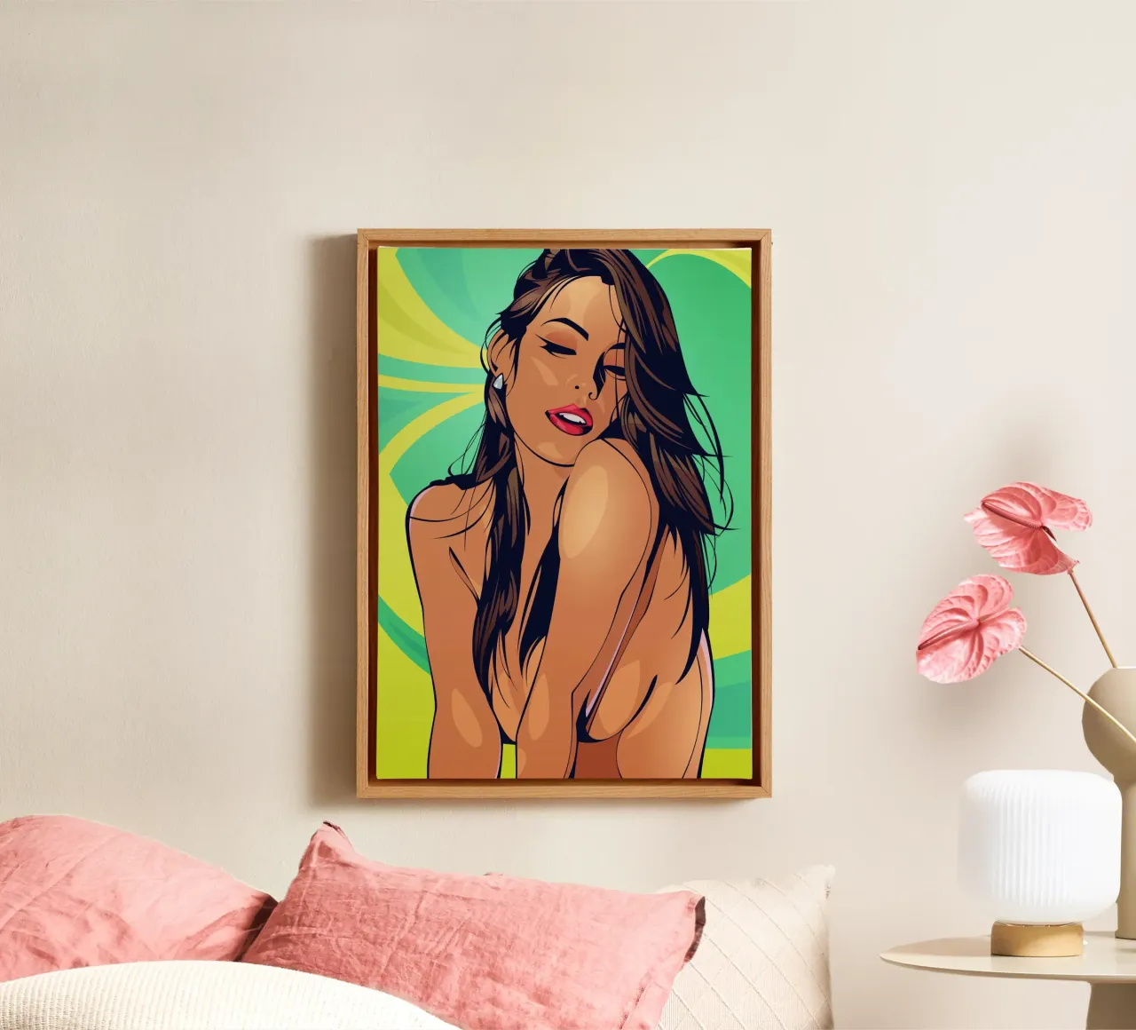 Vector girl tela con Cornice a cassetta da nabakumov