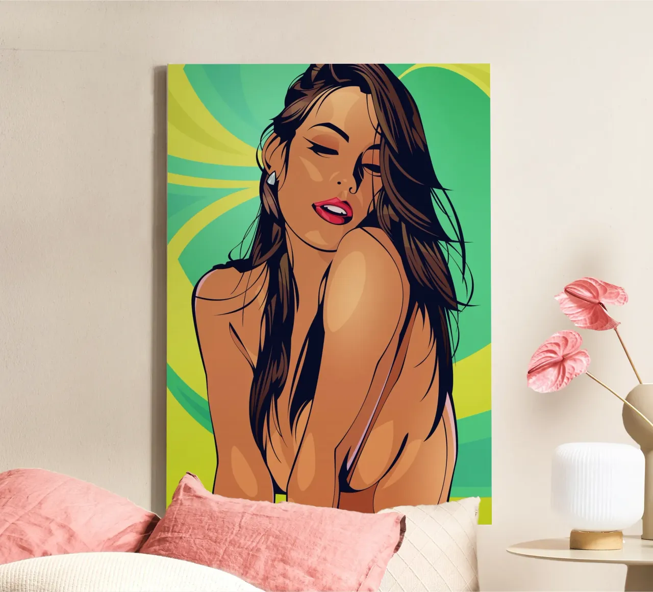 Vector girl tela con Cornice a cassetta da nabakumov