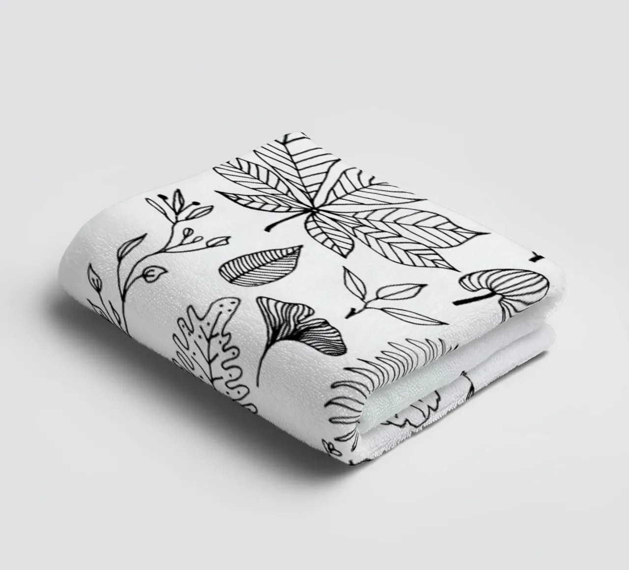 Herbarium Line Drawing towel by Miles of Light