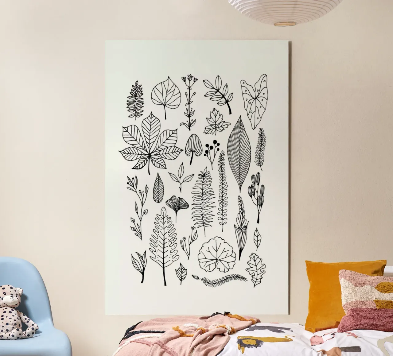 Herbarium Line Drawing alu-dibond by Miles of Light