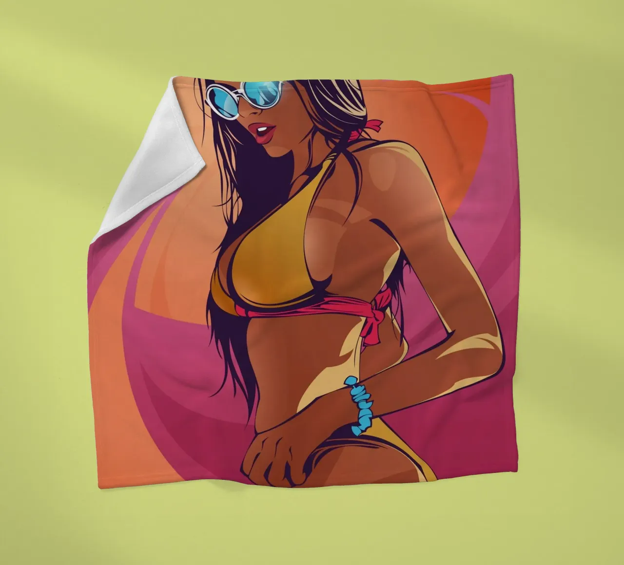The Beach Girl fleece blanket by nabakumov