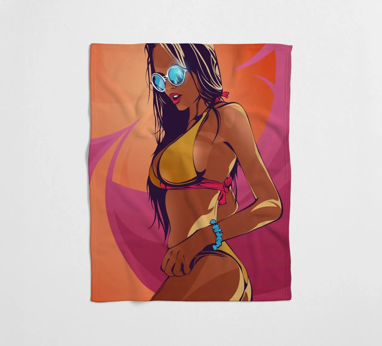 The Beach Girl fleece blanket by nabakumov
