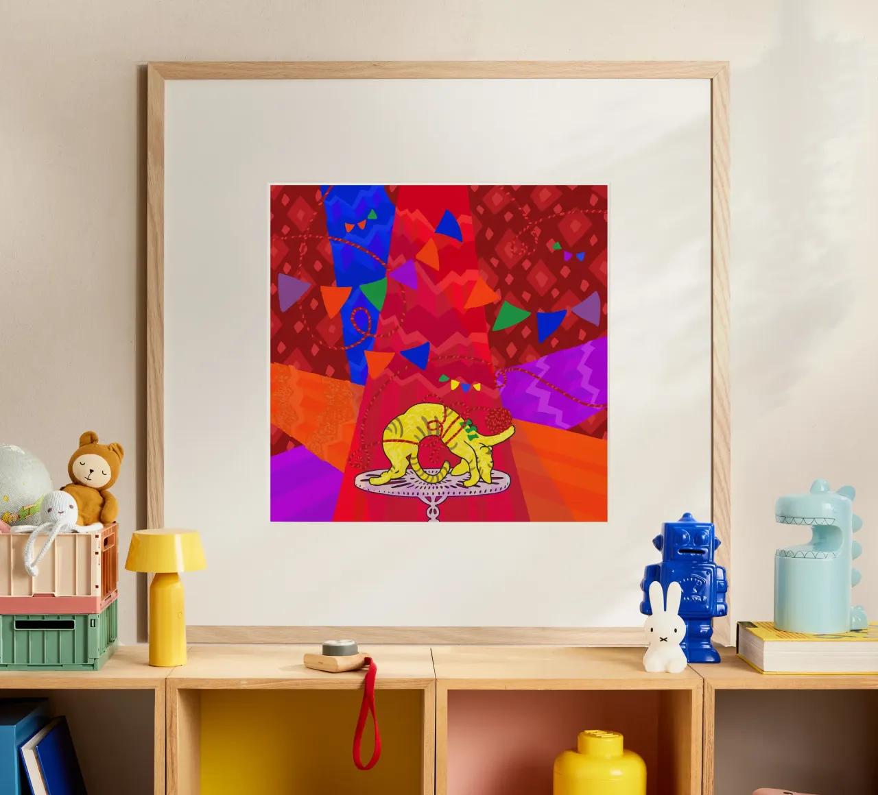 Liscio come un gatto poster con telaio in alluminio da Lidia Blomgren