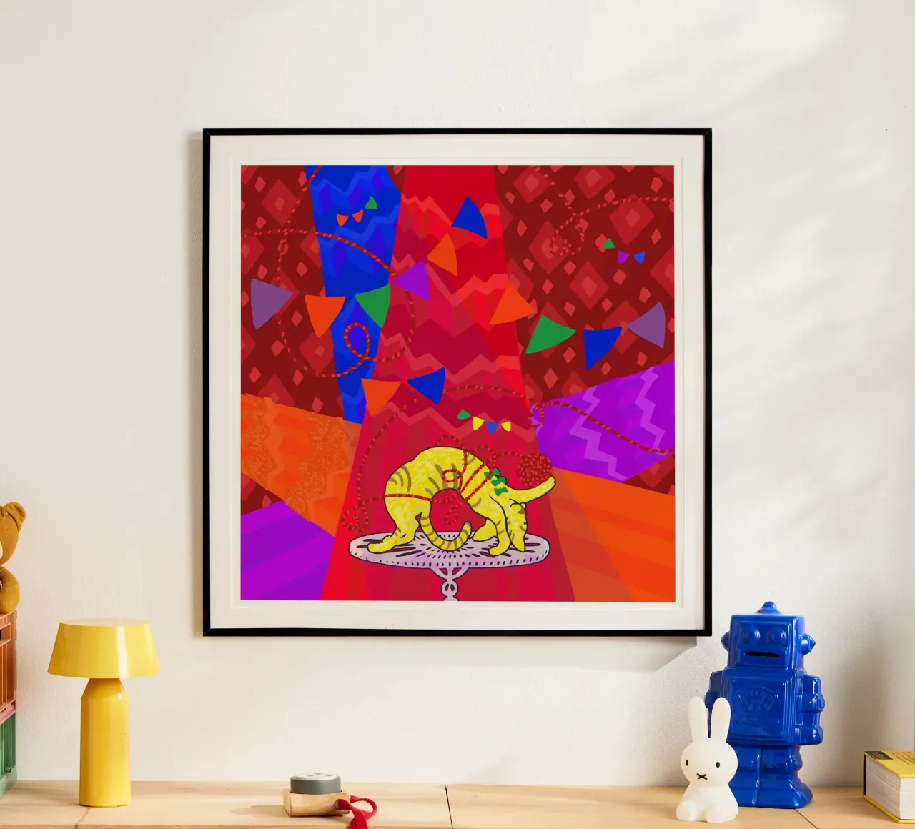 Liscio come un gatto poster con telaio in alluminio da Lidia Blomgren